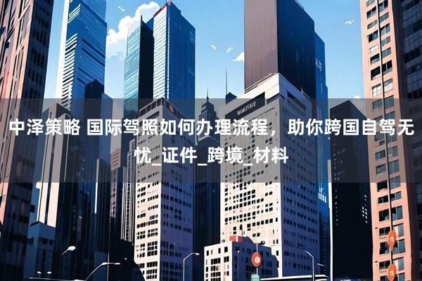 中泽策略 国际驾照如何办理流程，助你跨国自驾无忧_证件_跨境_材料
