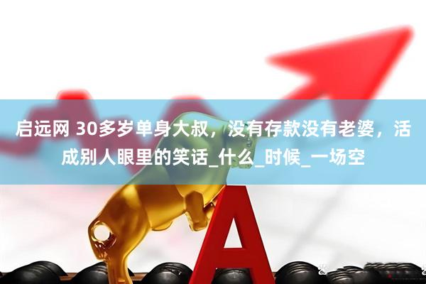 启远网 30多岁单身大叔，没有存款没有老婆，活成别人眼里的笑话_什么_时候_一场空