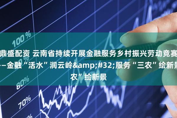 鼎盛配资 云南省持续开展金融服务乡村振兴劳动竞赛——金融“活水”润云岭&#32;服务“三农”绘新景