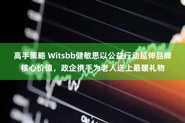 高手策略 Witsbb健敏思以公益行动延伸品牌核心价值，政企携手为老人送上最暖礼物